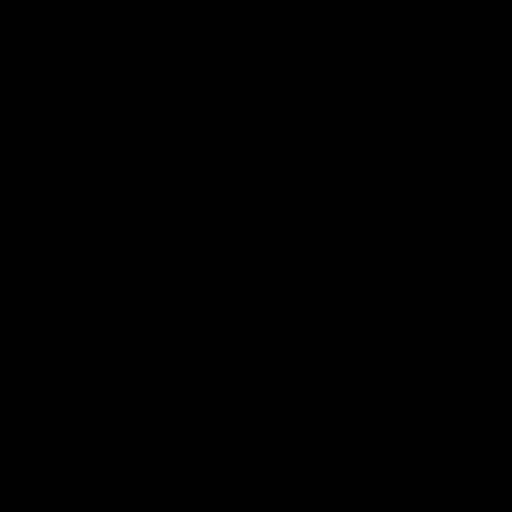Black line isometric icon of the light bulb